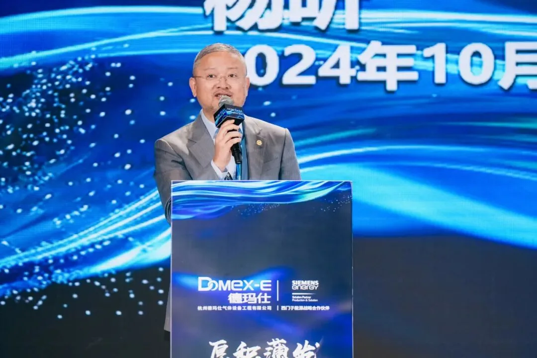 Mr. Yang Xin, Chairman and General Manager of Domex-E, gives a speech
